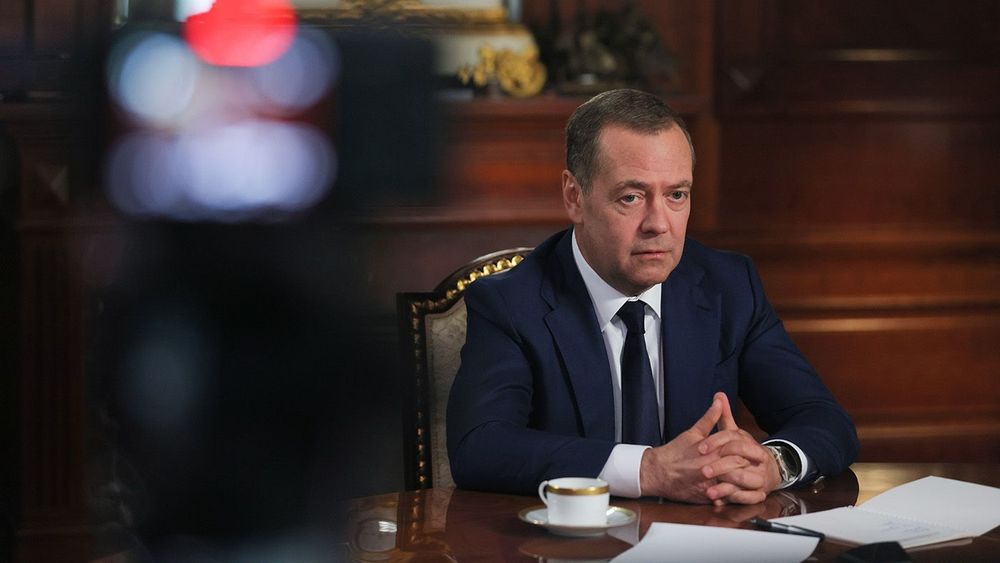 Russian Security Council Deputy Head Medvedev gives interview to news agencies