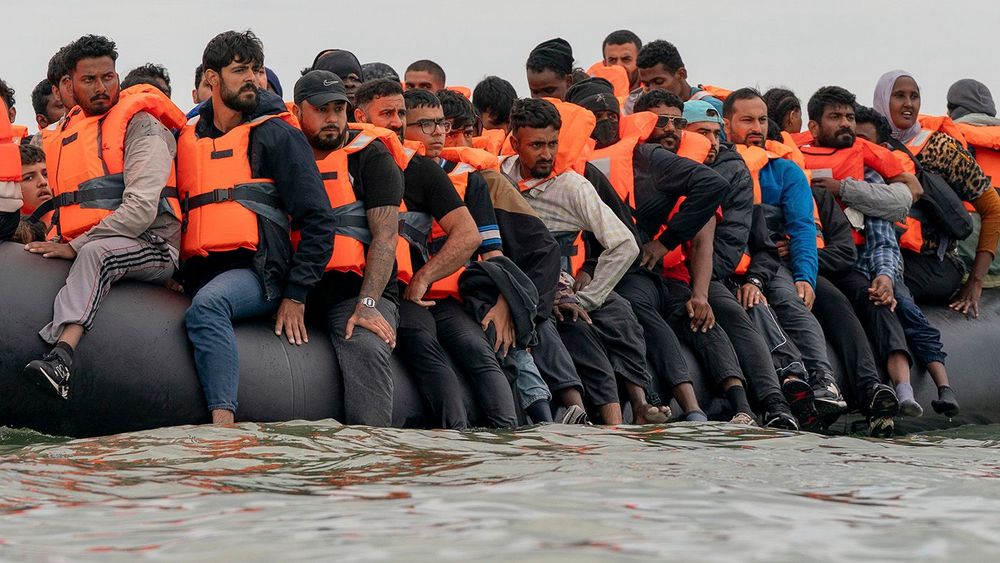 Migrants Crossing The English Channel