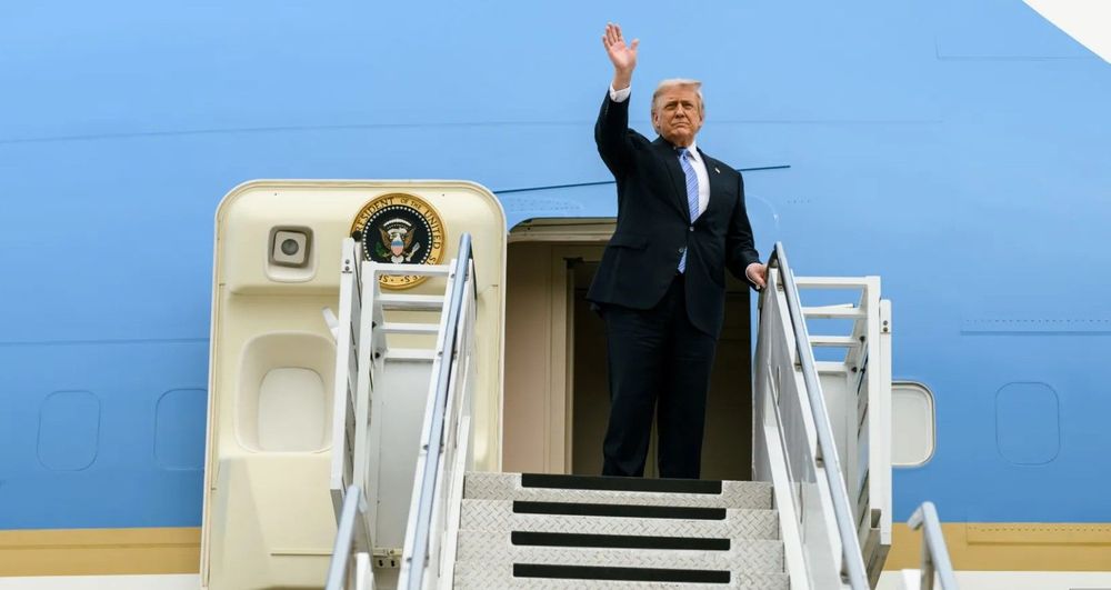 трамп сша президент самолет визит 1